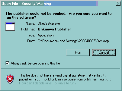 Security Warning